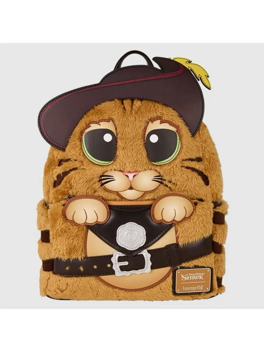 Loungefly Shrek Puss In Boots Plush Cosplay Mini Backpack